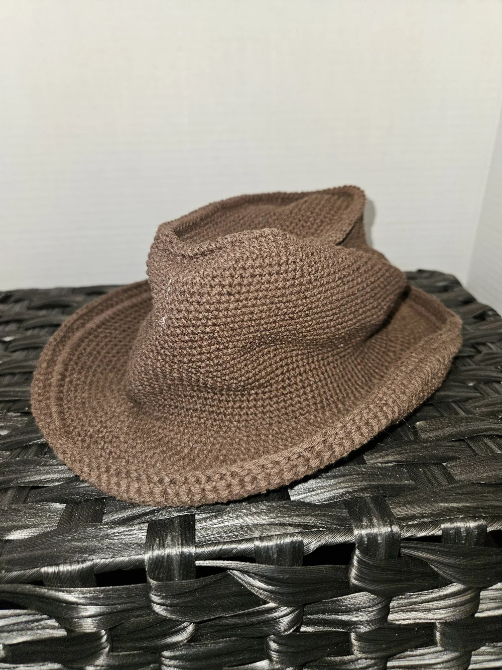 Source Unknown Brown Crochet Kids Fedora